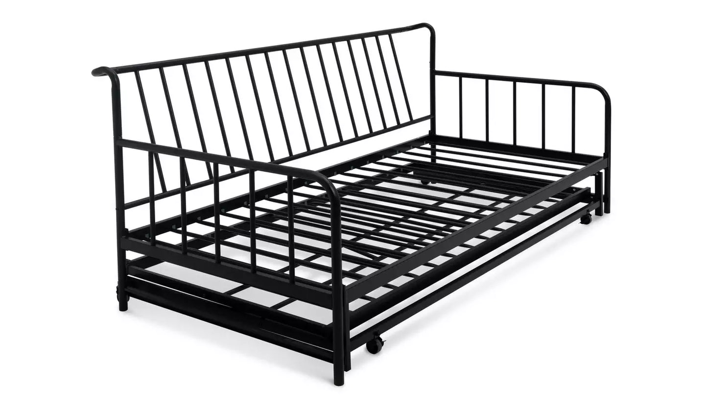 Habitat Kanso Metal Guest Bed Frame - Black NO TRUNDLE